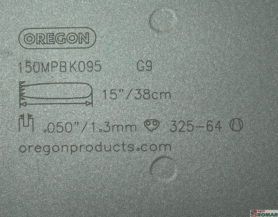 Oznaczenia na prowadnicy Oregon PRO LITE 150MPBK095